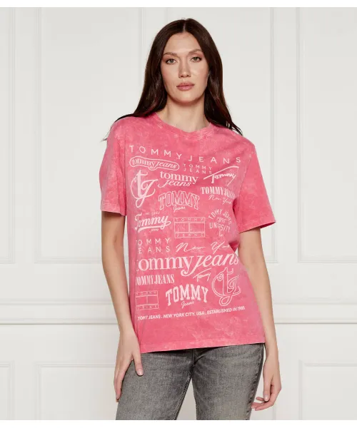 

Футболка Relaxed fit Tommy Jeans, розовый