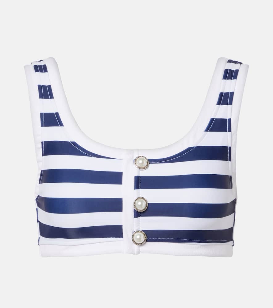 

Грация с полосками топ бикини Same, Navy White Stripe