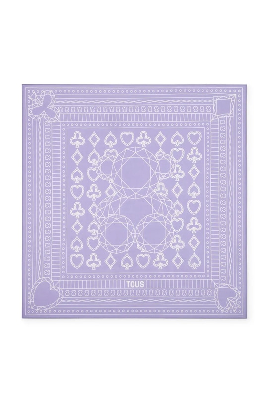 

Шелковый шарф all in Tous, фиолетовый