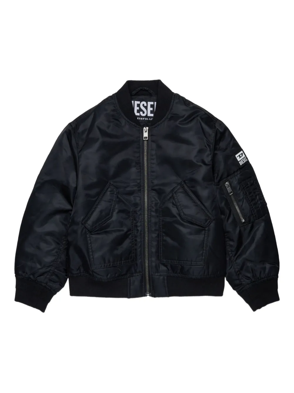 

Бомбер на молнии Diesel Kids, черный