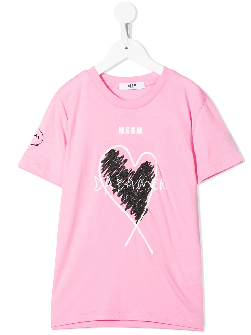 

Футболка с принтом MSGM Kids, розовый