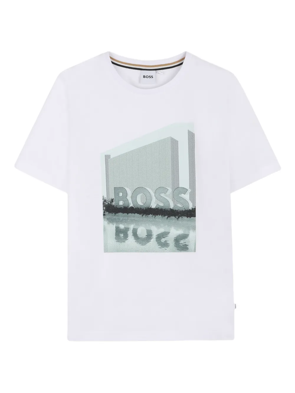 

Футболка с графичным принтом Boss Kidswear, белый