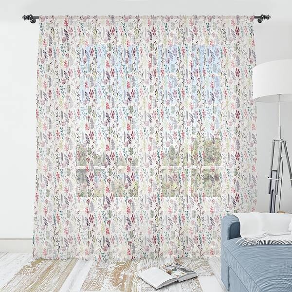

Штора Abakuhaus Botanisch 2 шт, 274x220x0,5 см цвет eischale und mehrfarbig