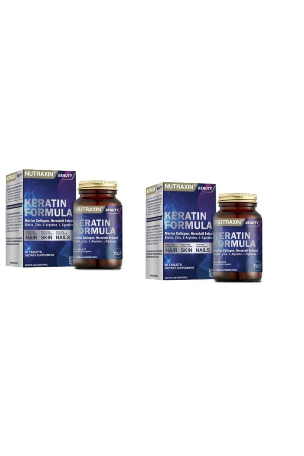 

Nutraxin Keratin Formula 60 Tablet X 2 шт.