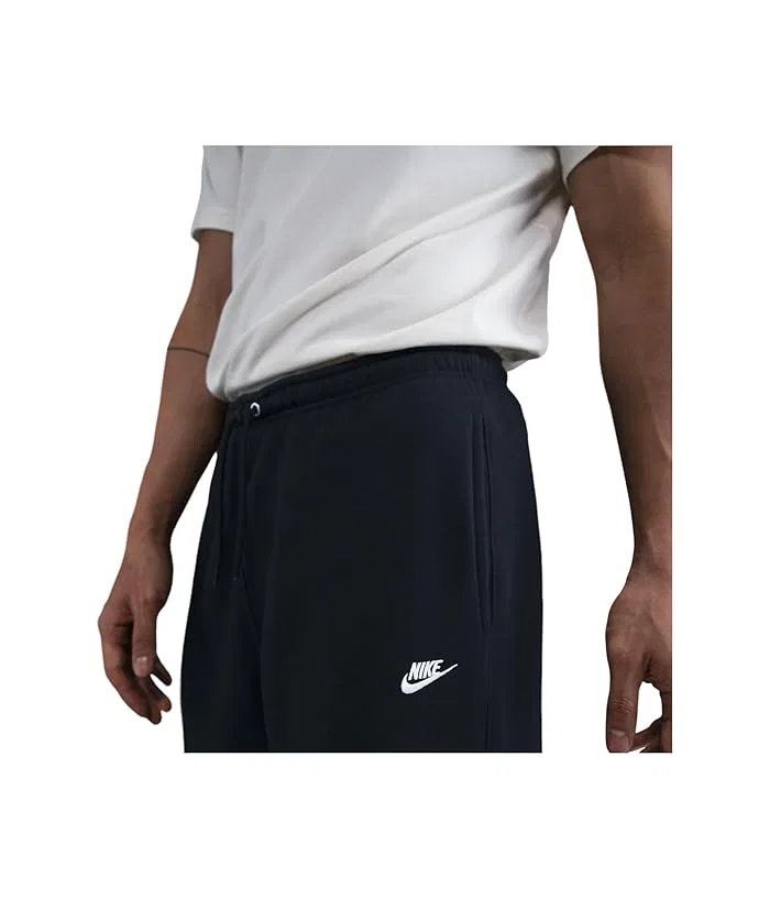 Штаны флисовые Club Open-Hem Nike, Black/Black/White — фото 3