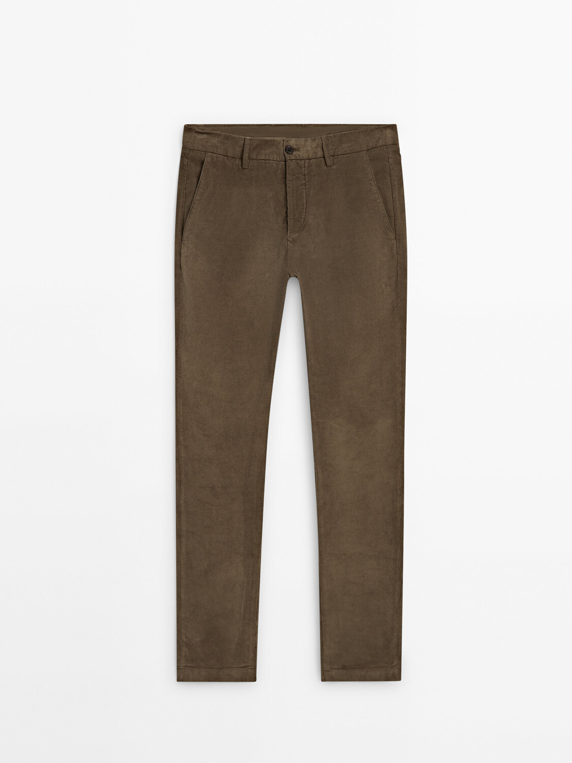 

Узкие вельветовые брюки Massimo Dutti, коричневый