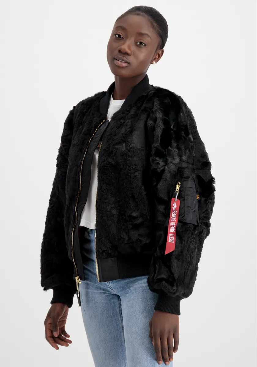 

Куртка-бомбер Alpha Industries " Alpha Industries Women - Куртки-бомберы MA-1 OS Fur Wmn", черный