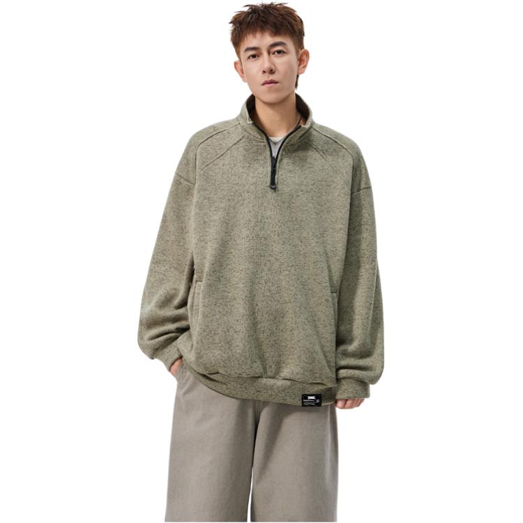 

Свитшот Unisex Polo Collar Moderate Heavyweight ZIAREL, светло-зеленый