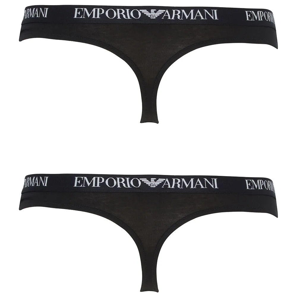 Трусики-стринги Emporio Armani EW000402_AF13033, 2 шт, черный — фото 4