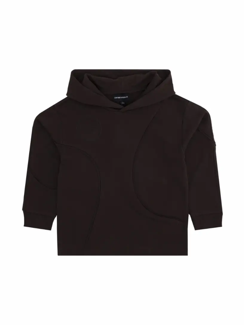 

Хлопковое худи с логотипом EMPORIO ARMANI, коричневый
