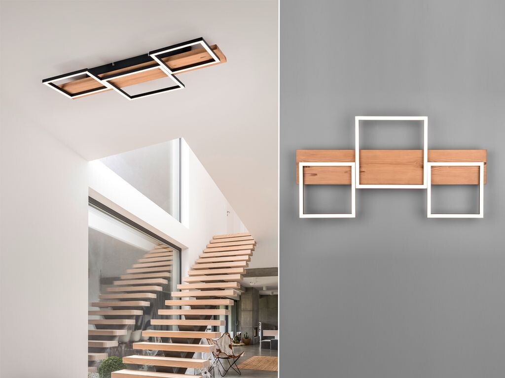 

TRIO LED-DL HARPER 30W 3000K черный матовый, коричневый
