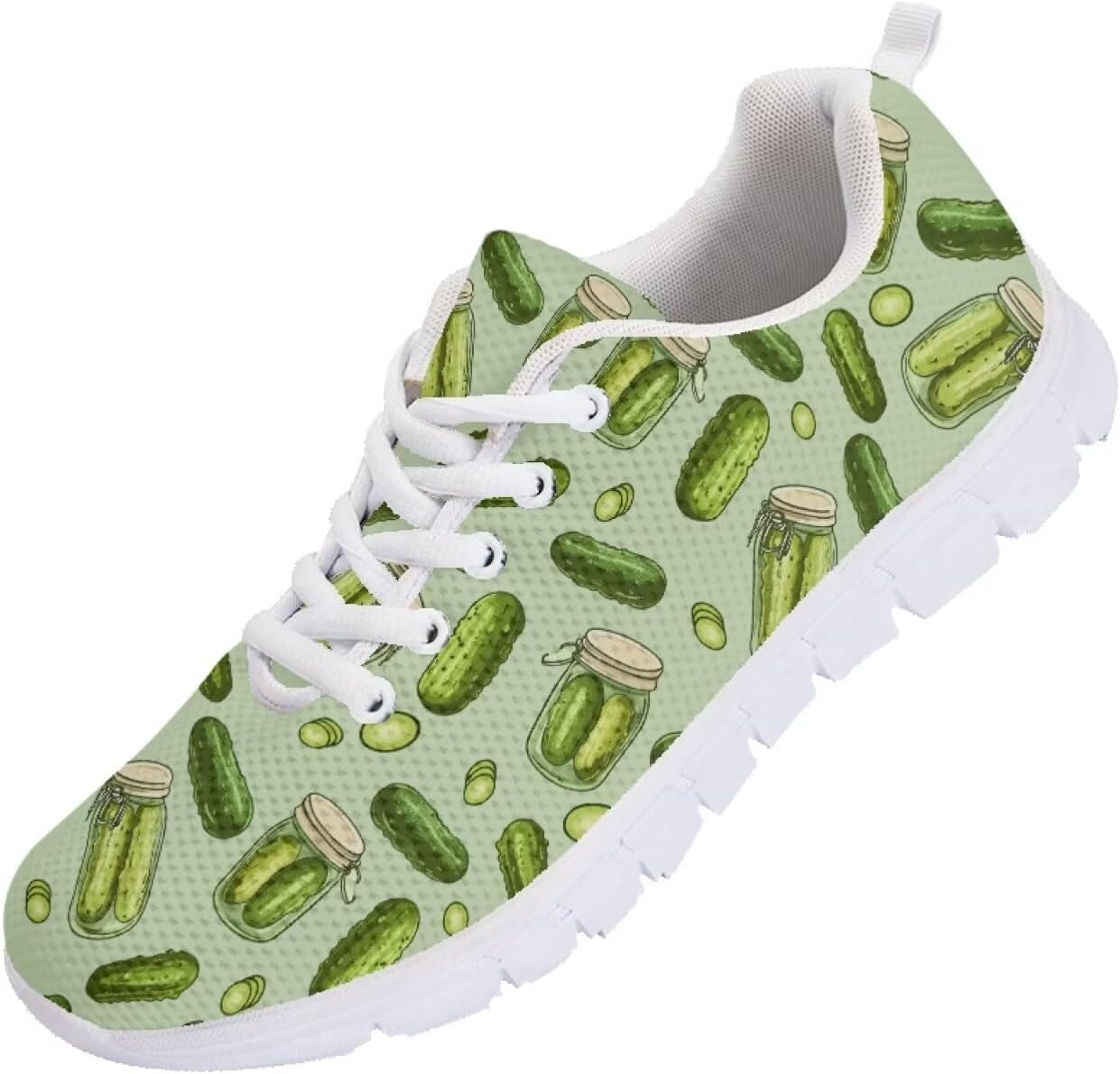 

Мужские кроссовки Funnydude Cool Print для бега и тренировок, спортивные сникерсы, легкие, дышащие, с сеткой, Pickle