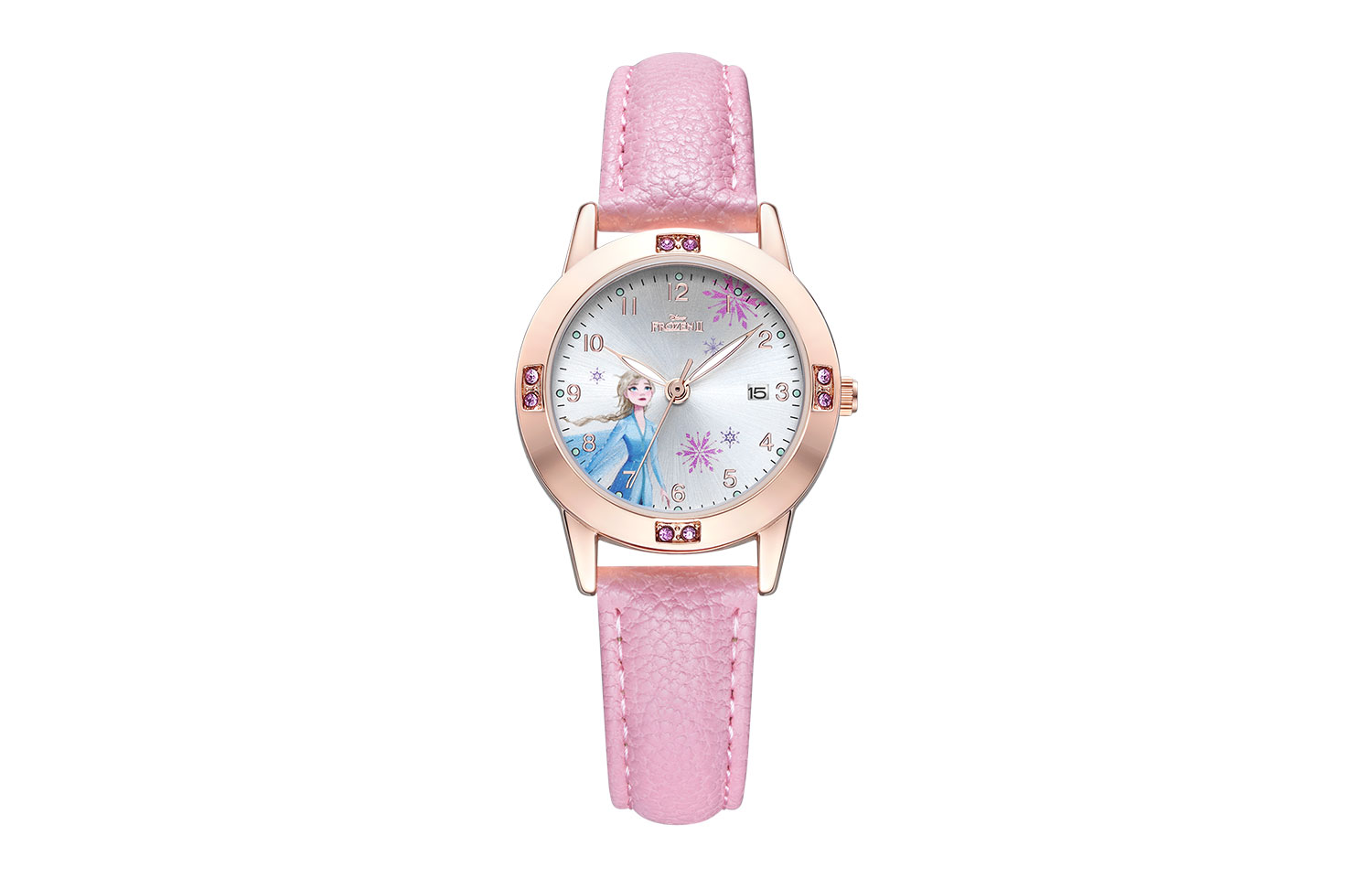 

Disney Часы Frozen Series Quartz Movement Leather Watch Bands Watch Women's Watch Silver Dial SF-54200