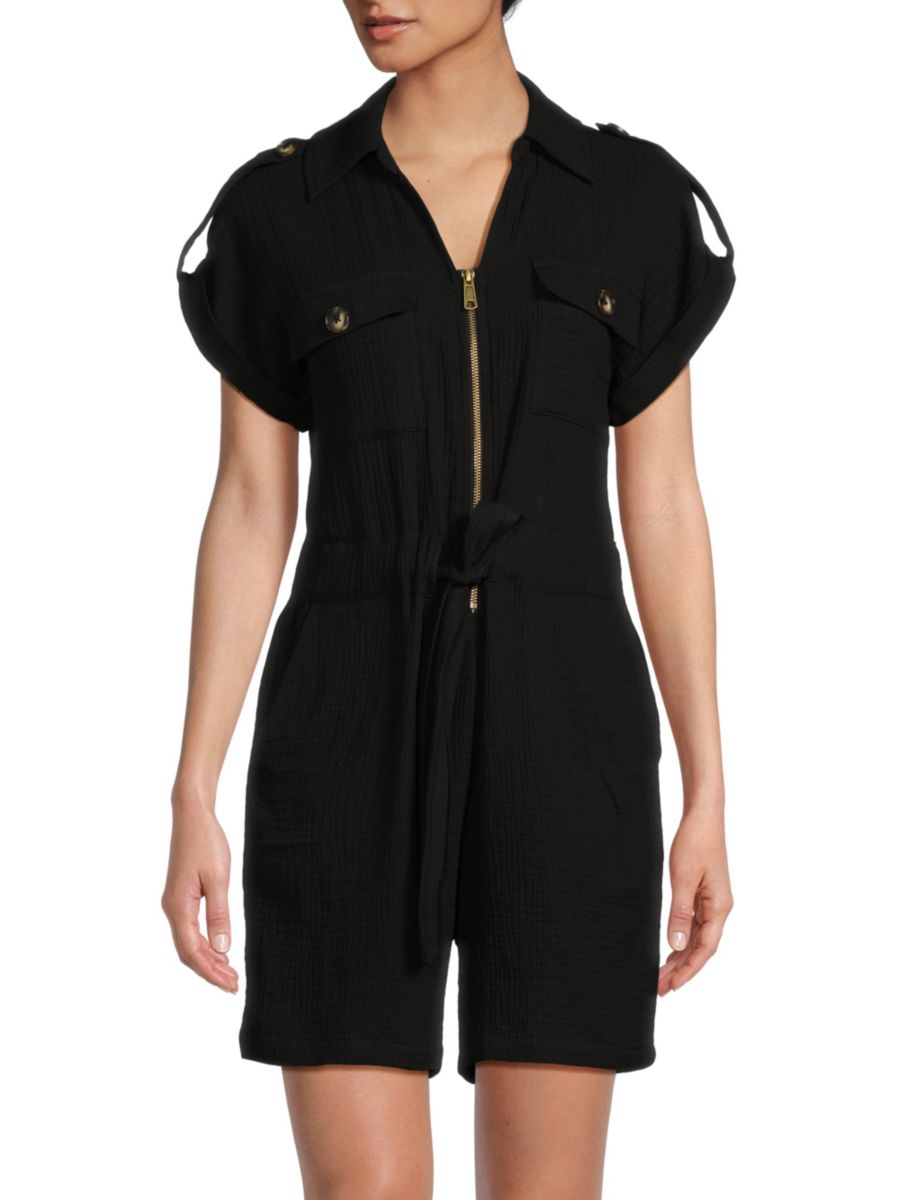

Комбинезон Crinkle Utility Saks Fifth Avenue, черный
