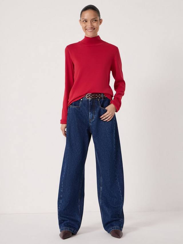 

Хлопковая водолазка из джерси HUSH, Ruby Red