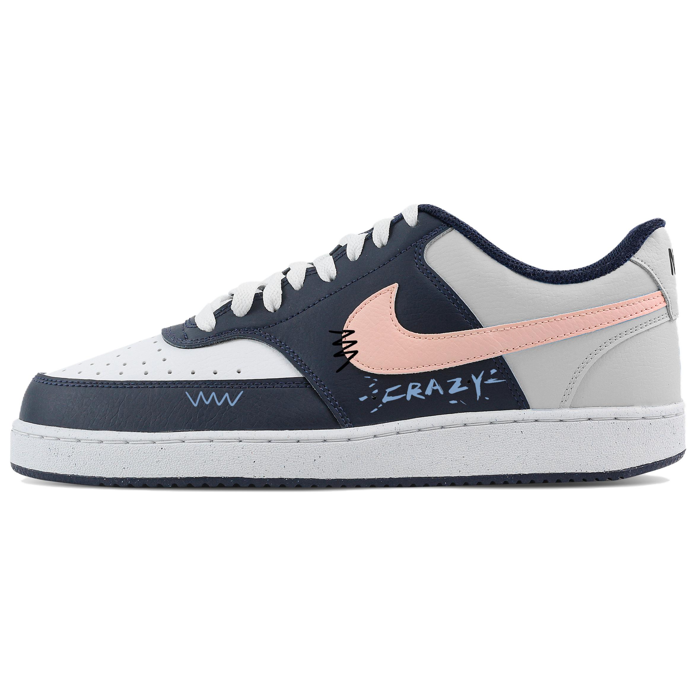 

Nike Кроссовки Court Vision Low Crazy Colorful Gray Scene low top тренировочные мужские blue gray