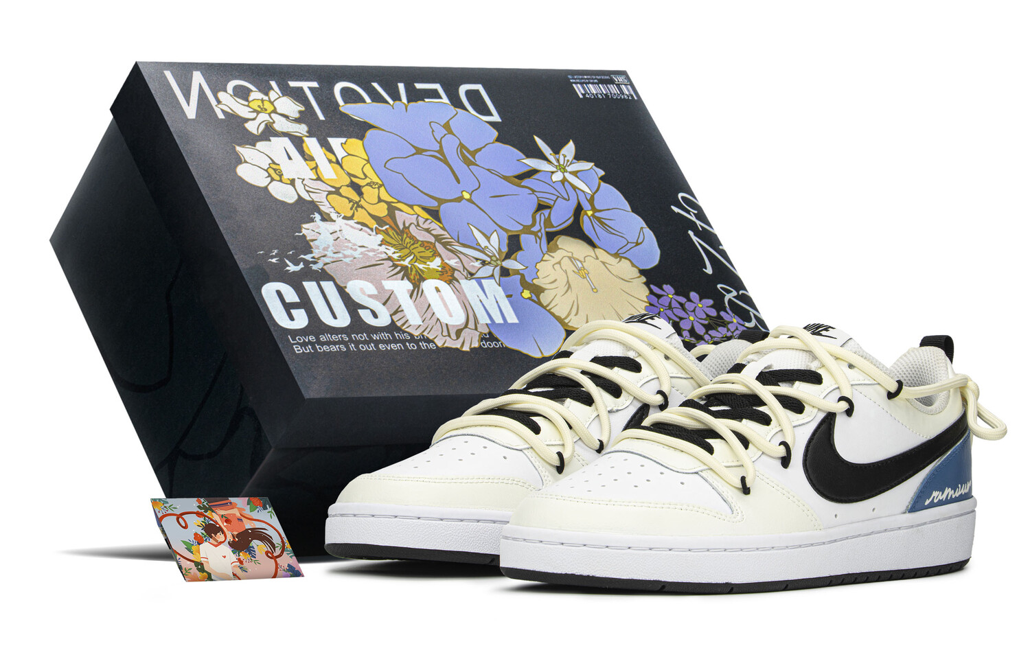 

Кроссовки Nike Court Borough Series Skateboard Shoes Women's Low-Top Blue