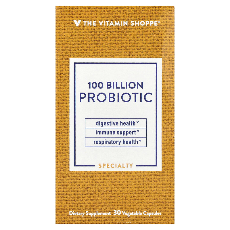 

The Vitamin Shoppe, Пробиотик, 100 млрд КОЕ, 30 растительных капсул