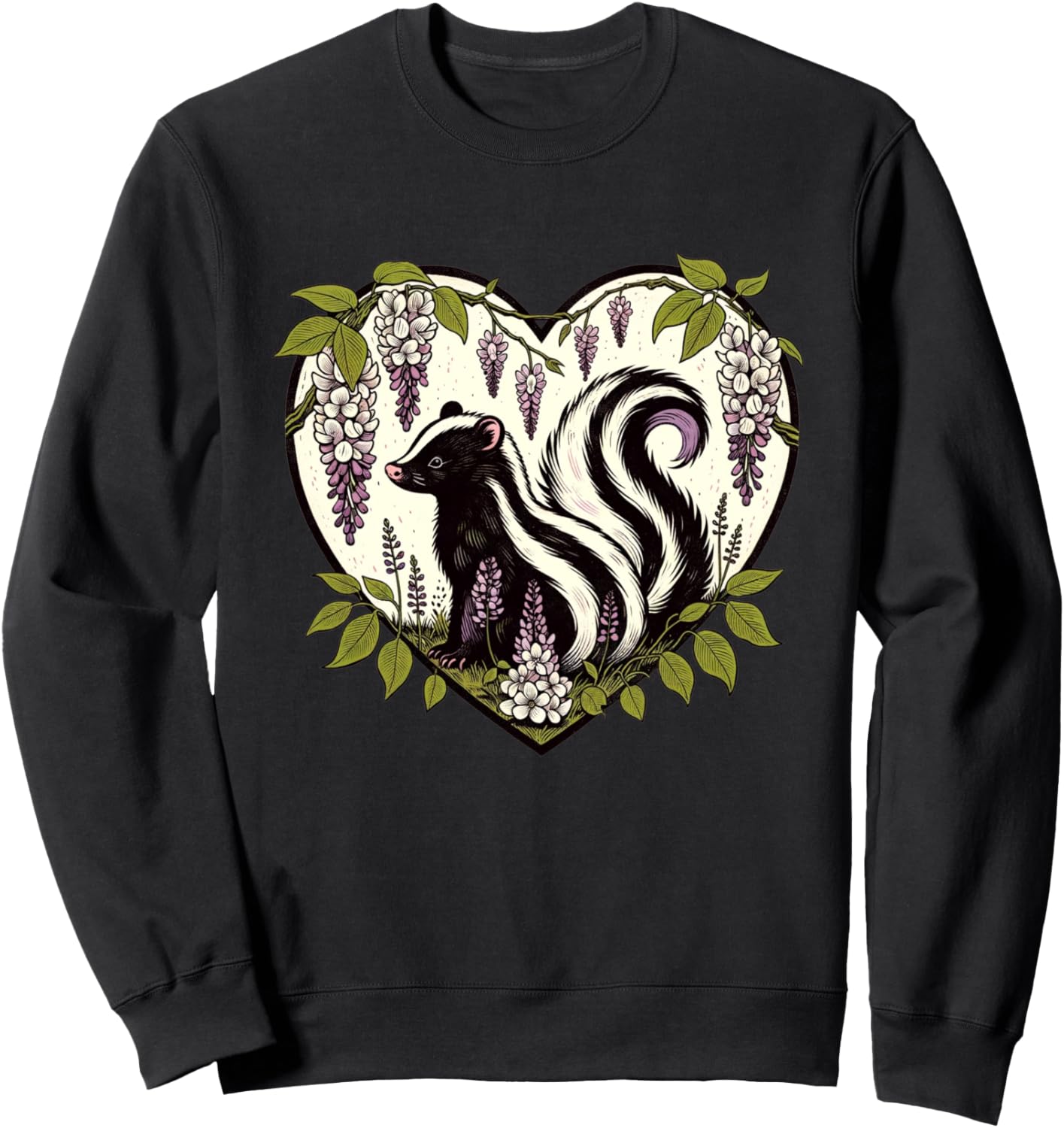 

Толстовка Fuji Skunk Art Cottagecore Fairycore Skunk Snugg, черный