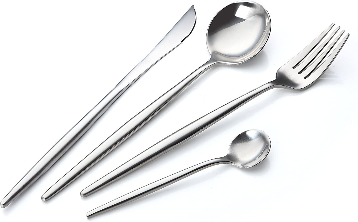 

Набор столовых приборов Adaline Silverware Royal от Bruntmor 16 предметов, серебряный