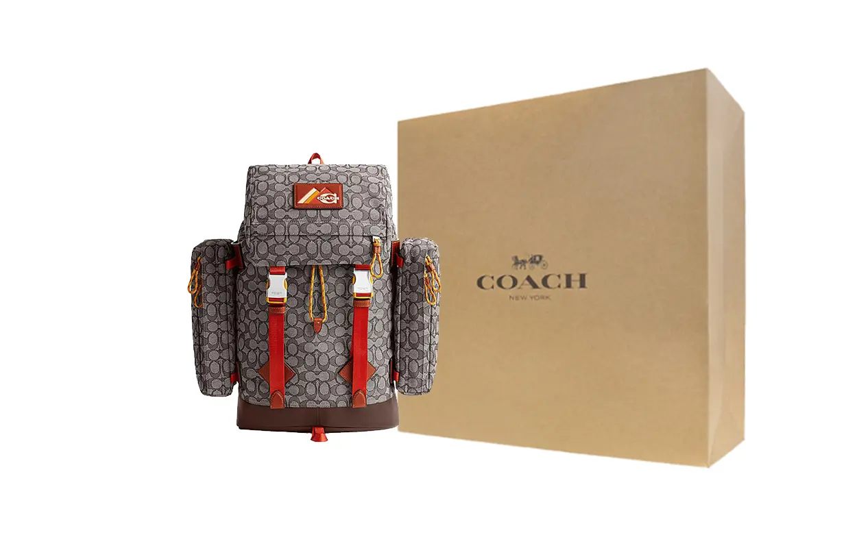 

Сумка-рюкзак Travel Bag Large мужская Gray COACH, Gift Box Set (Set+желтый Box)