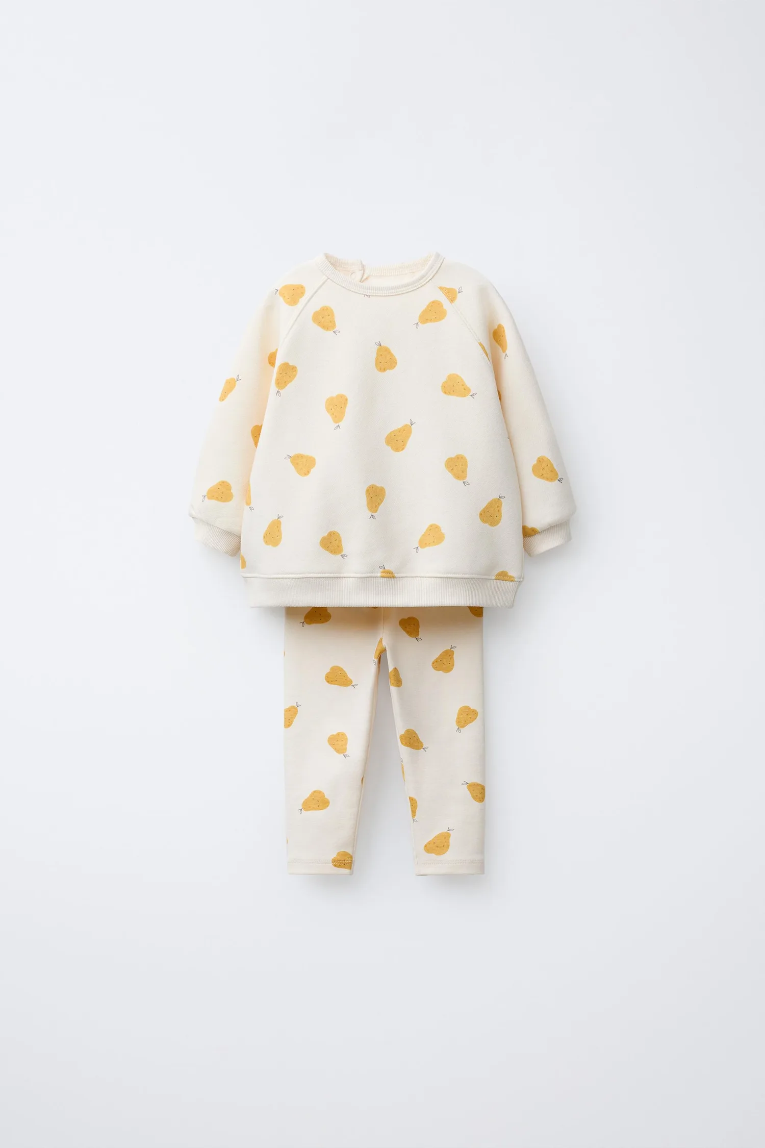 Комплект из толстовки и леггинсов pears Zara, экрю