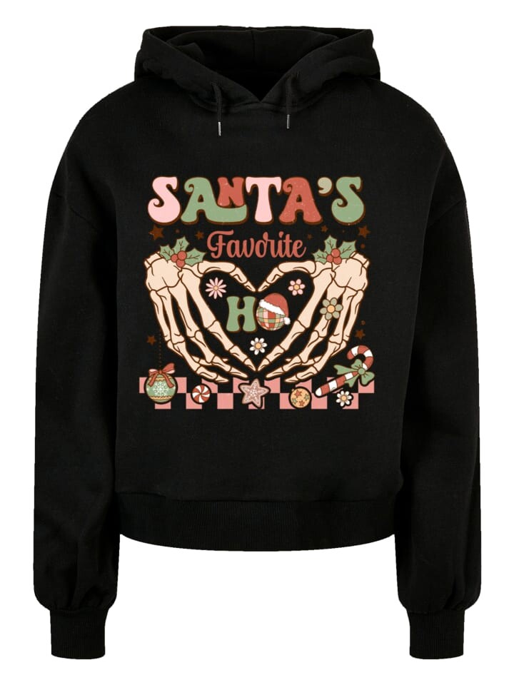 

Пуловер F4NT4STIC Oversized Hoody Santas favorite Ho Ho Ho Weihnachten, черный