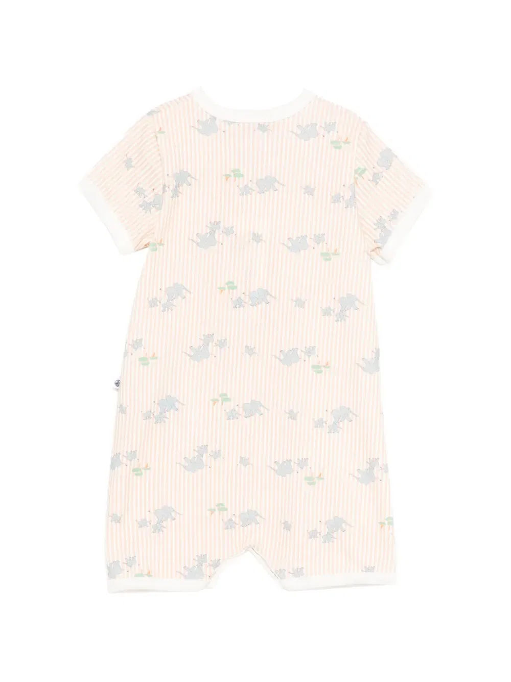 Полосатый комбинезон Petit Bateau, оранжевый — фото 2