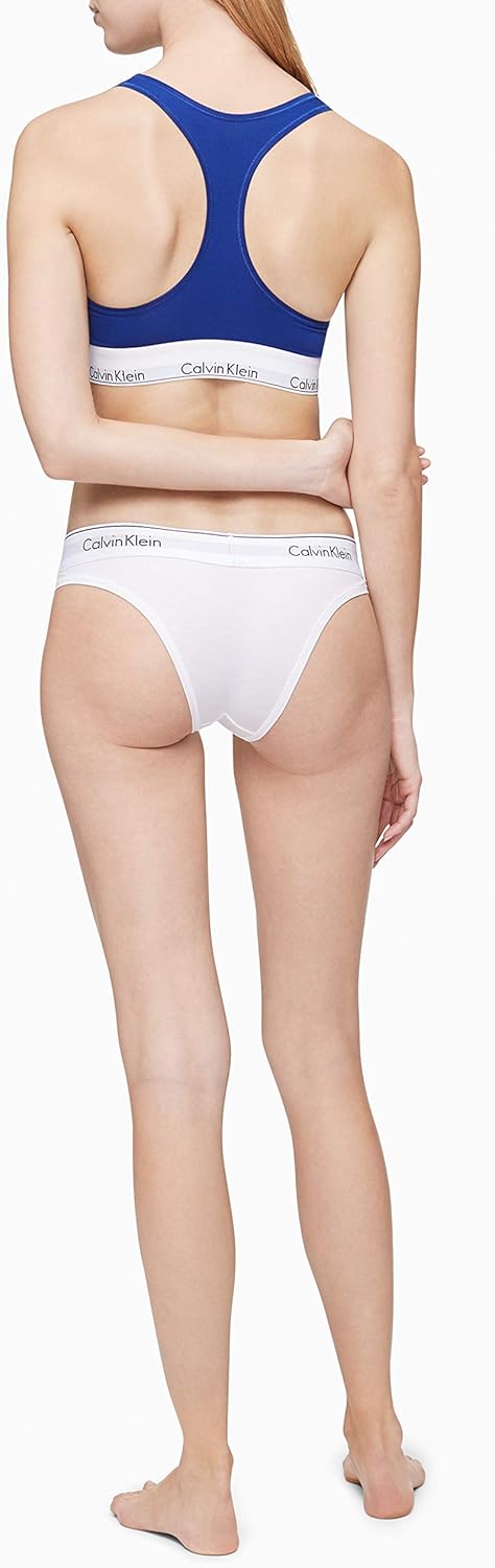 Бюстгальтер Calvin Klein Womens Modern Cotton Unlined Wireless Bralette, ярко-синий — фото 2