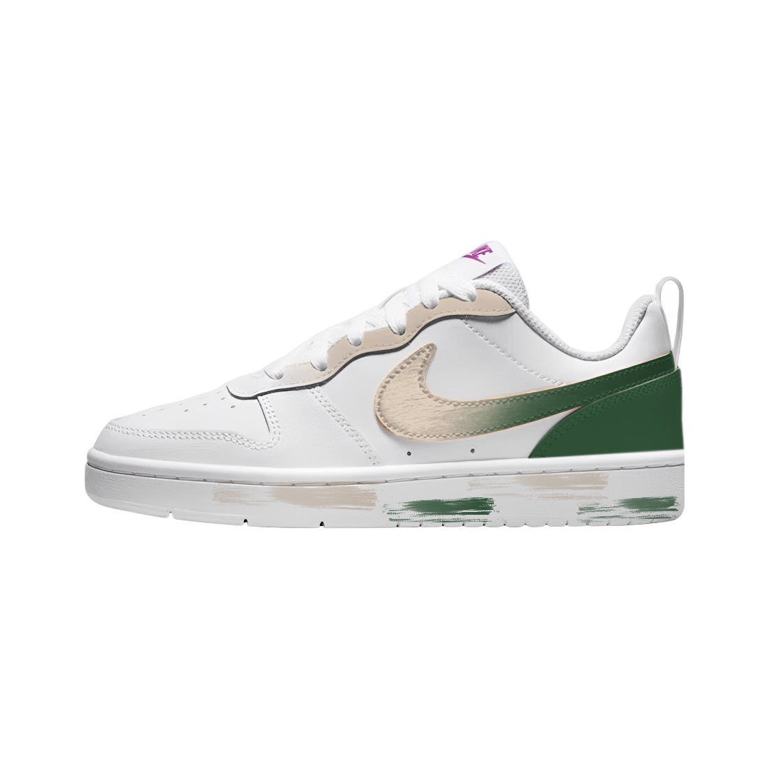 

Кроссовки Nike Court Borough Skateboarding Shoes Women's Low-top Flesh Color/green, зеленый