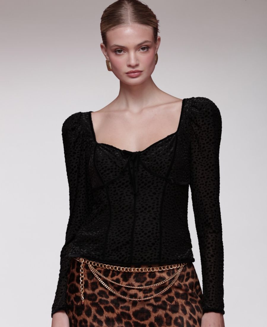 

Женская блузка с длинными рукавами Avec Les Filles, Black