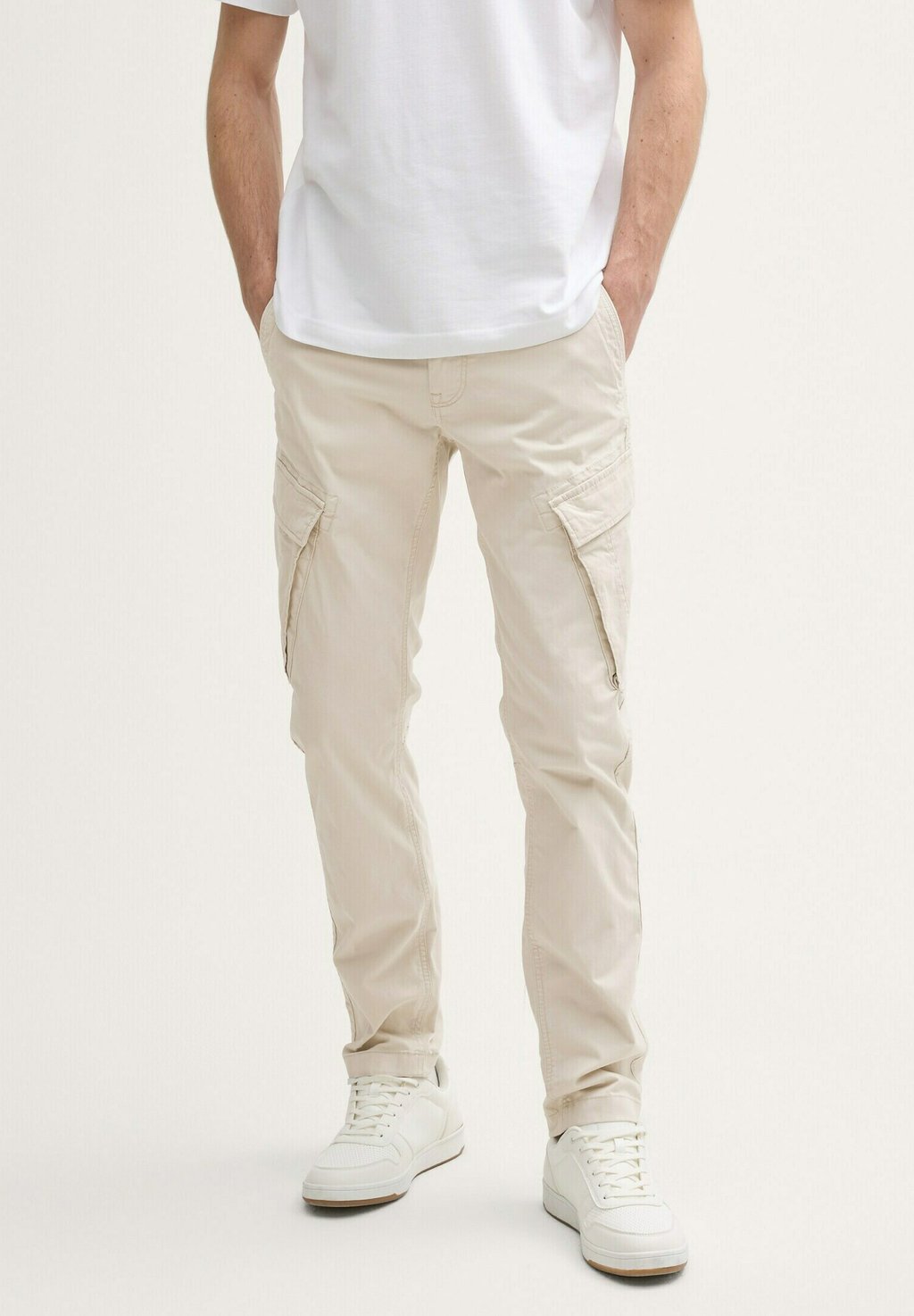 

Брюки-карго TAPERED MIT STRETCH TOM TAILOR, бежевый