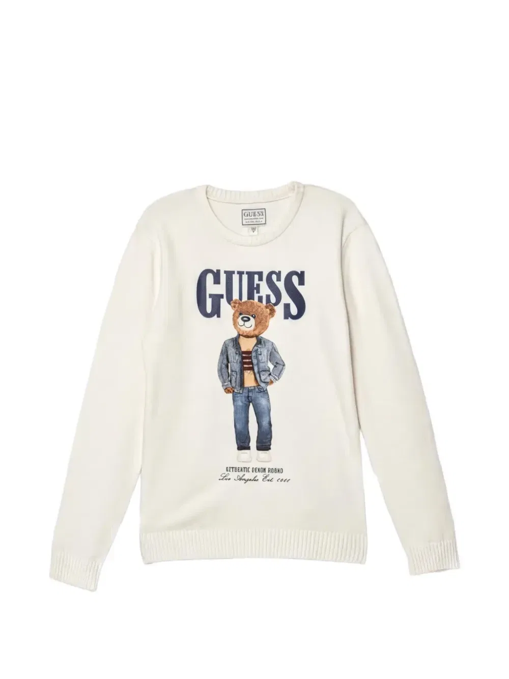 Свитер с принтом медвежонка Guess kids, бежевый