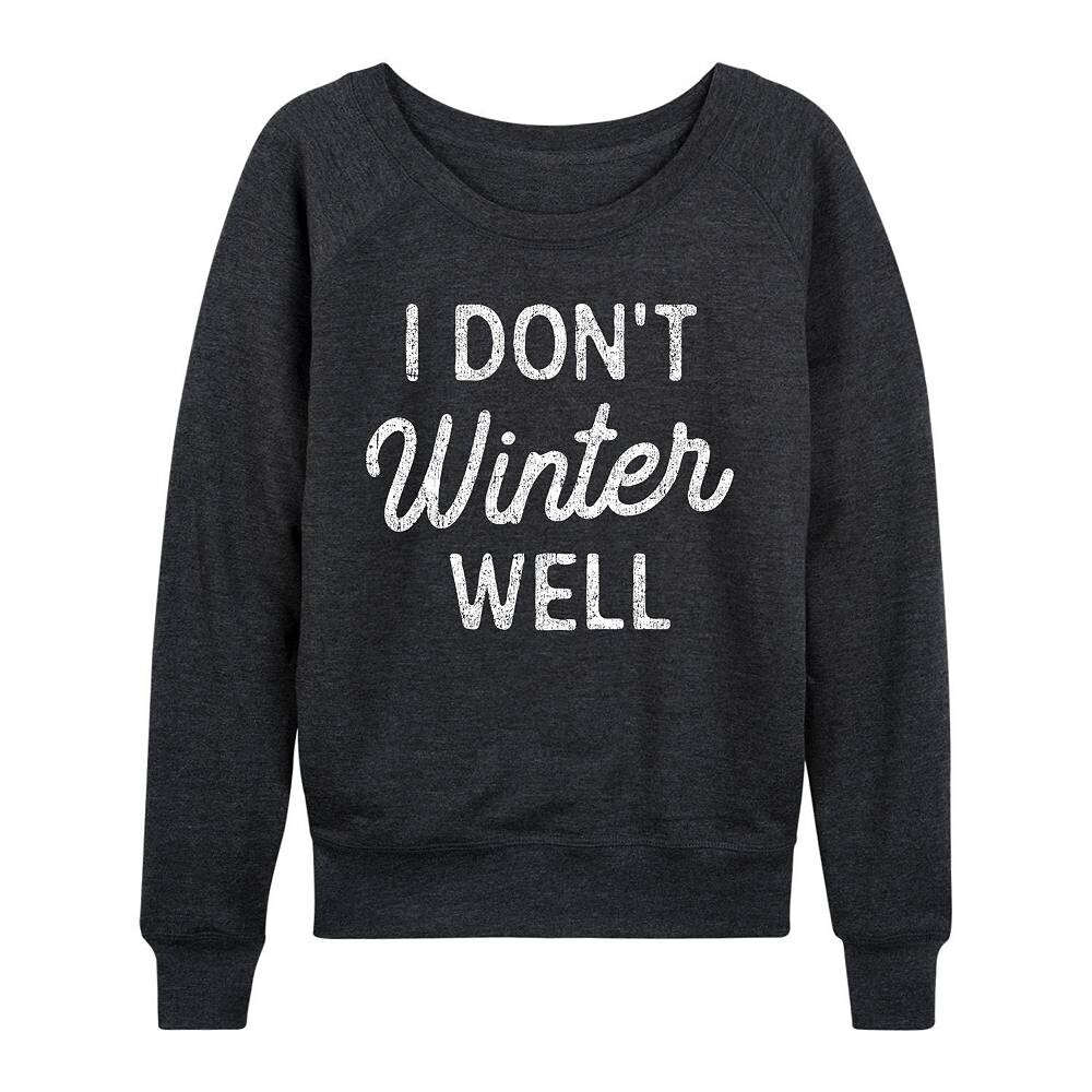 

Женский легкий свитшот из френч терри I Don't Winter Well Licensed Character, цвет Heather Charcoal