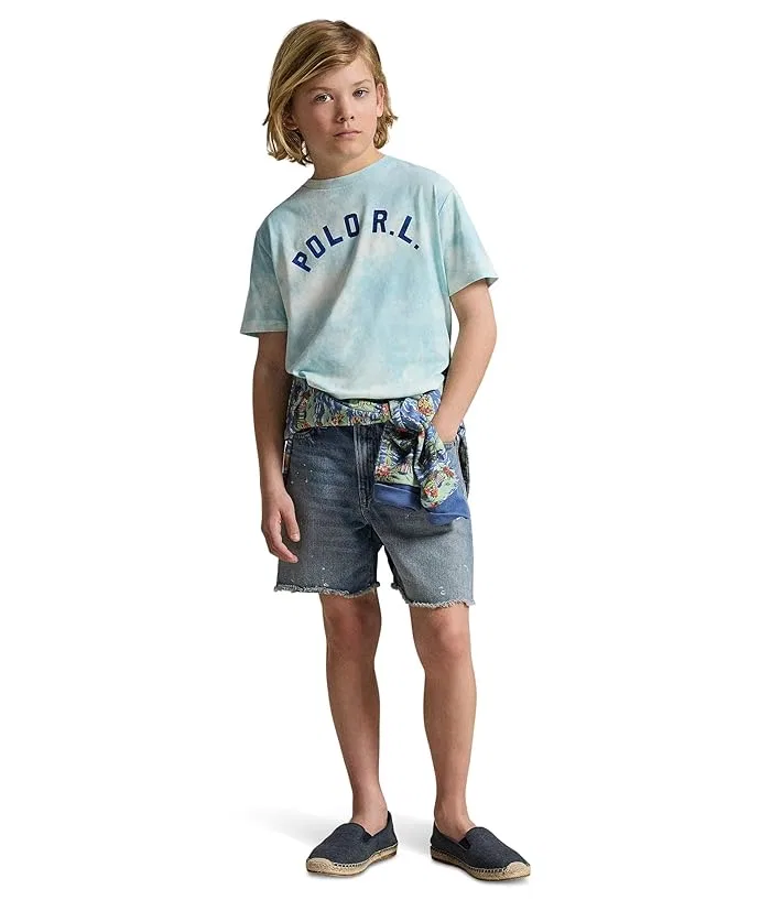 Футболка с принтом Logo Tie-Dye Cotton Tee Polo Ralph Lauren Kids, Parakeet — фото 3