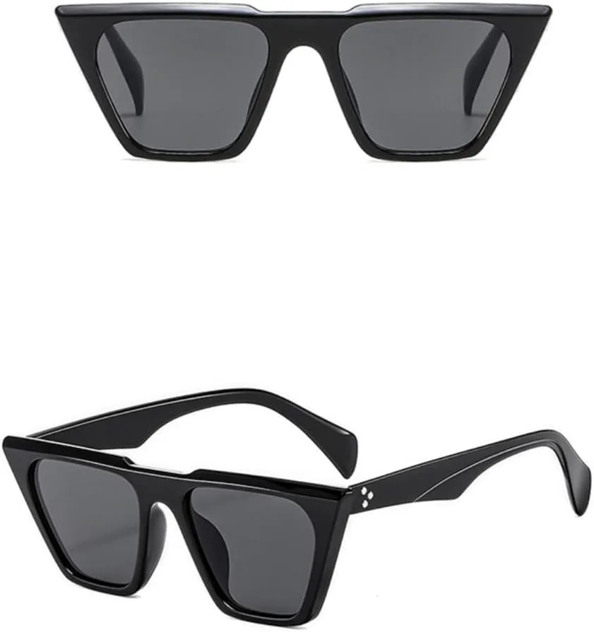 

Ретро-стиль, роскошные модные солнцезащитные очки «кошачий глаз» для женщин, стильные очки для отдыха и мужчин с защитой от УФ-излучения UV400 TKKTLLT, Brown Blue