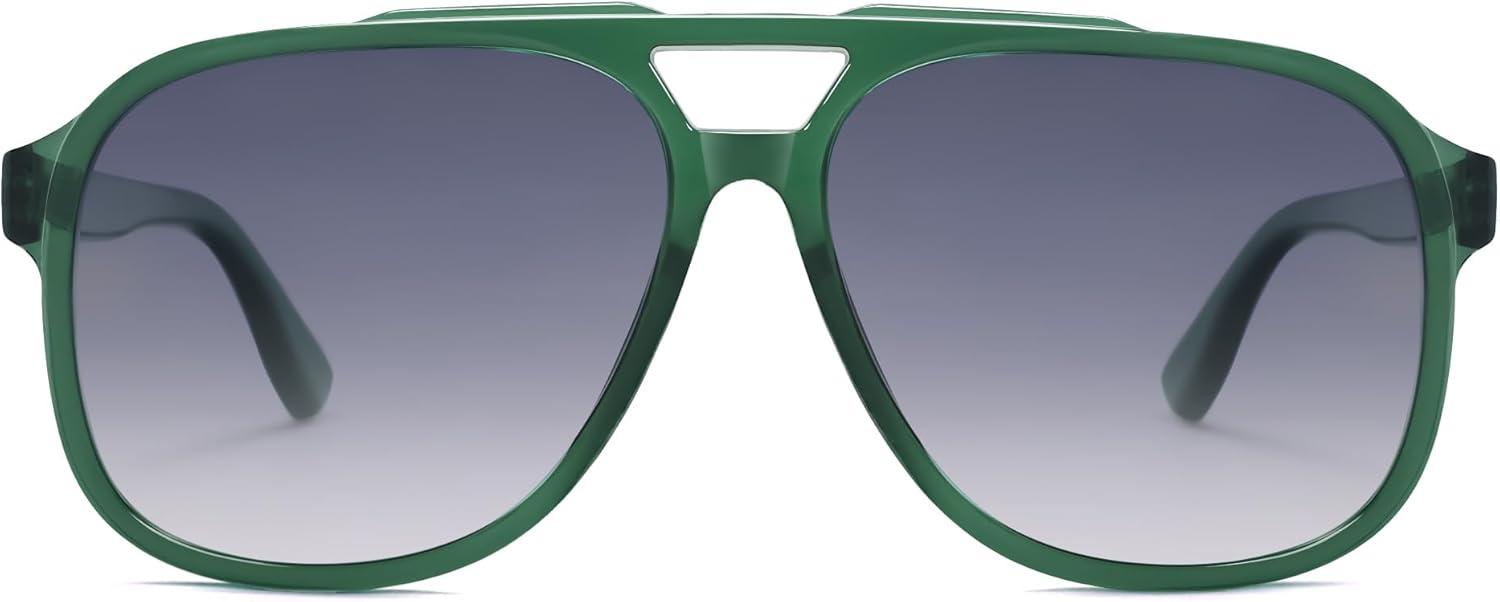 

Солнцезащитные очки-авиаторы VANLINKER в стиле ретро, ​​поляризованные, квадратной формы, для женщин и мужчин, классические, винтажные, 70-х годов, модные, увеличенного размера, VL9878, C6-dark Green Frame/Blue Grading Lens