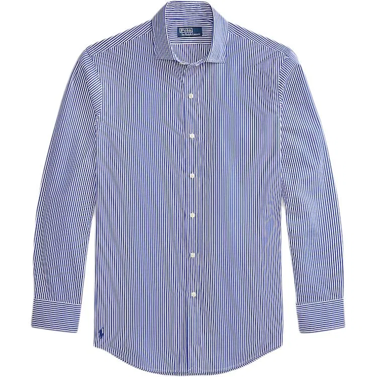 Длинный рукав полосатая рубашка Polo Ralph Lauren, Blue White
