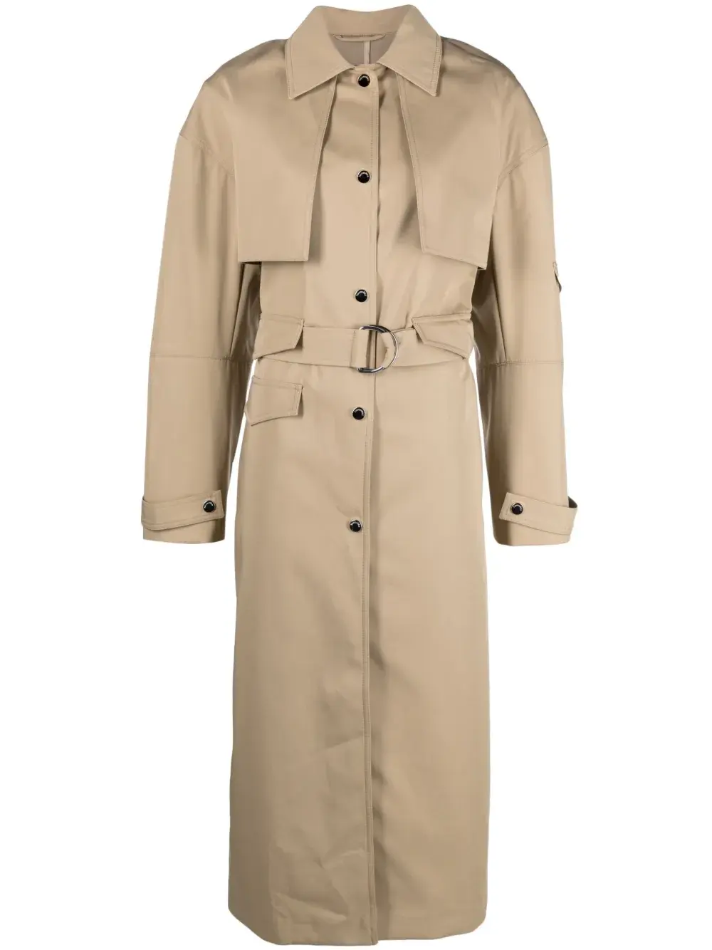 

Однобортный тренч Elinor Nanushka, бежевый