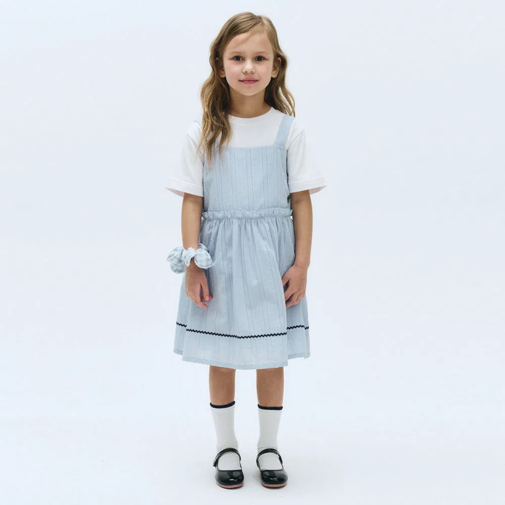 Детское платье без рукавов Marithé Kids W Eyelet Embroidery небесно-голубого цвета