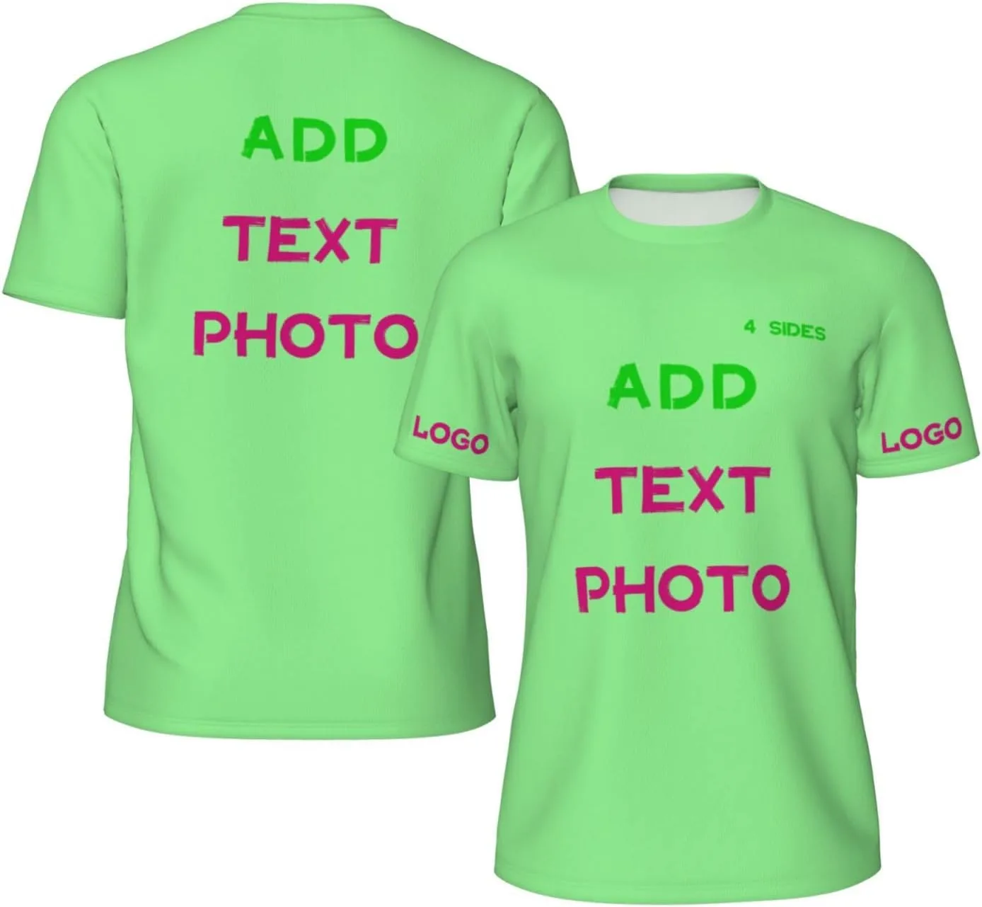 

Футболка Custom с принтом на 4 сторонах и логотипом