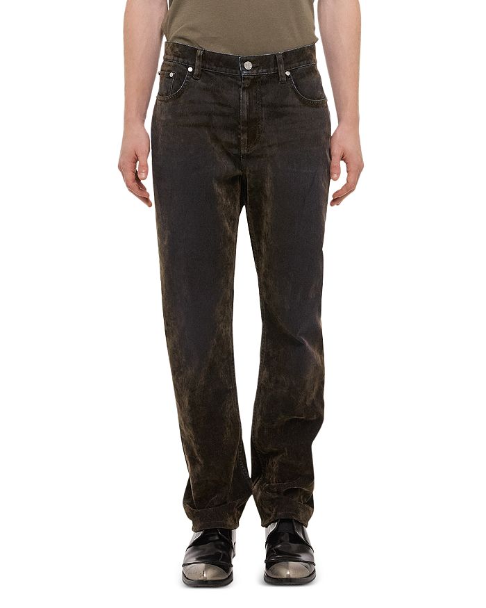 

Джинсы Slim Fit цвета Flocked Olive Helmut Lang, зеленый