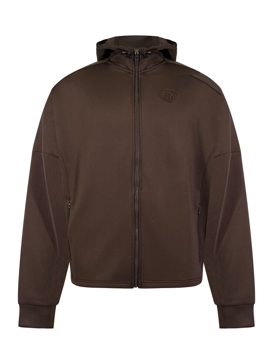 

Толстовка с капюшоном на молнии SikSilk Zip-Up Hoodie, коричневый