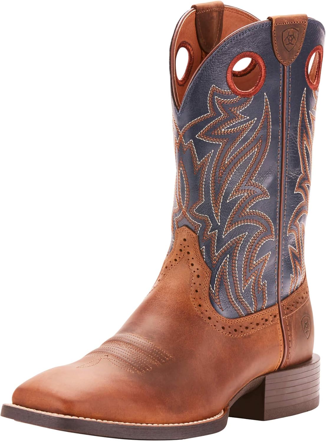 

Мужские сапоги Ariat Heritage Roughstock Western с квадратным носком из кожи, синий/коричневый