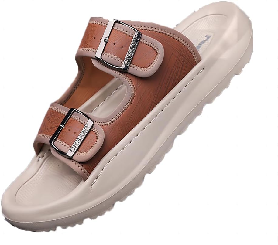 

Мужские регулируемые ортопедические сандалии Asifn, комфортные повседневные летние с застежкой, спортивные, легкие, водонепроницаемые, ручной работы, коричневый