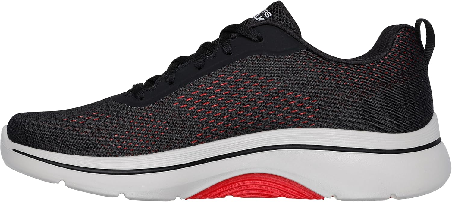 Мужские кроссовки Skechers Go Walk Arch Fit 2.0, черный/красный — фото 4