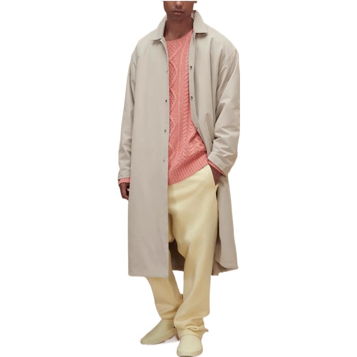Свитер мужской кораллово-красный Fear Of God Essentials, кораллово-красный — фото 3