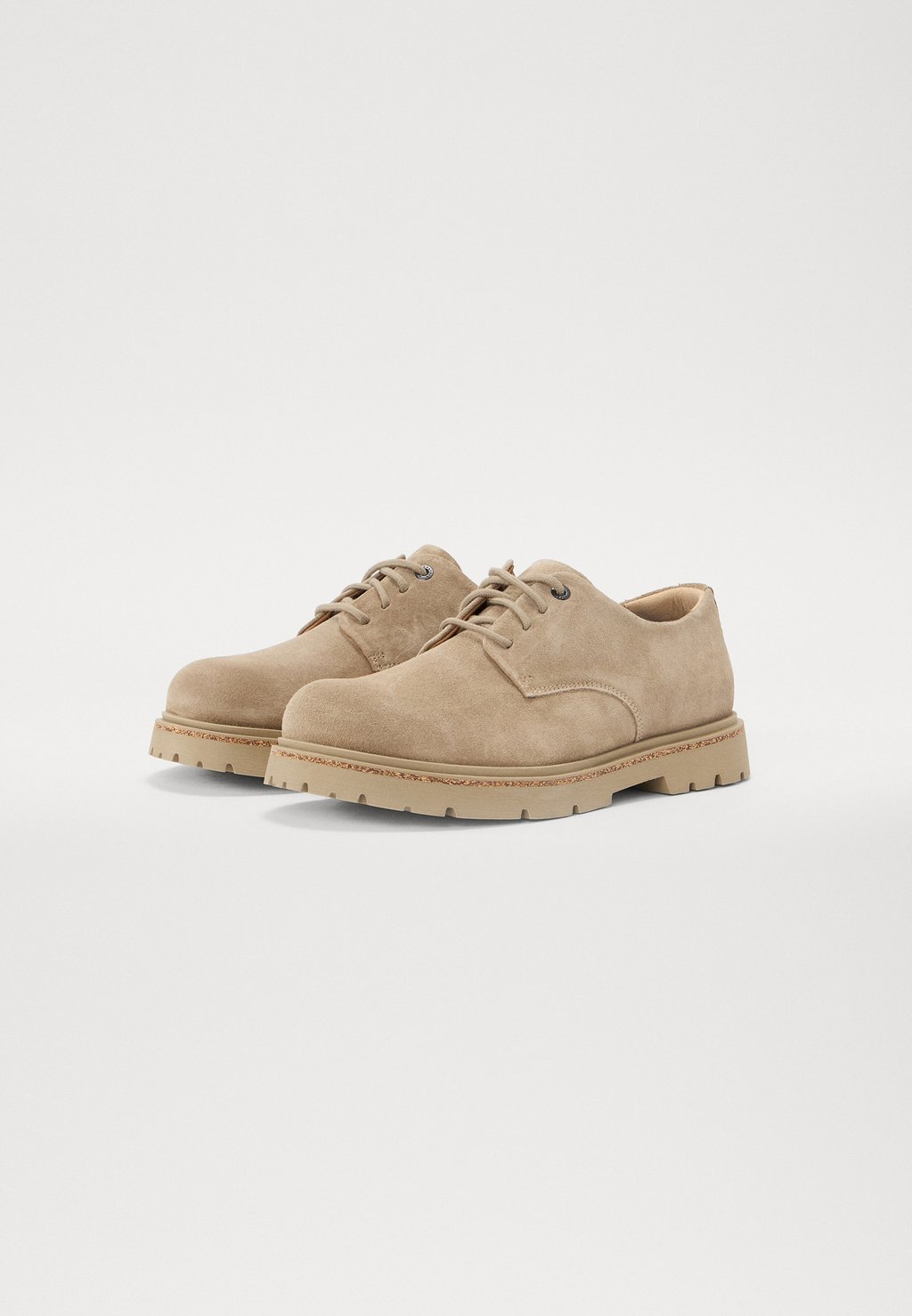 Ботинки женские Birkenstock на шнуровке, серо-коричневый — фото 2