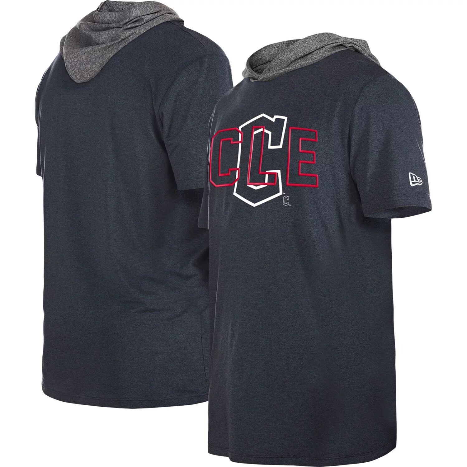 

Мужская футболка с капюшоном New Era Navy Cleveland Guardians Team