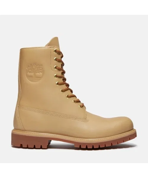 Ботинки водонепроницаемые Timberland Premium 8-Inch Waterproof, кожа, светло-бежевый — фото 4